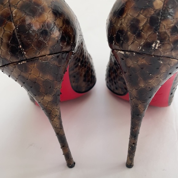 Christian Louboutin Pigalle Follies 100 python leo multi stiletto pumps 40 - Picture 8 of 12